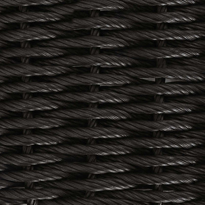 Sedia da esterno con cuscino 4 pcs Nero e Crema polyrattan | homemem39