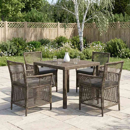 Sedia da esterno 4 pcs Grigio e Grigio Scuro polyrattan | homemem39