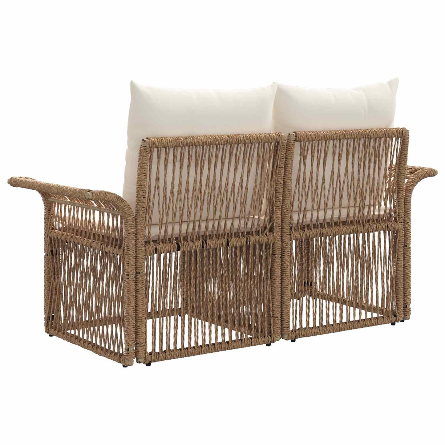 Divano da giardino 2-Numero di posti Beige polyrattan | homemem39