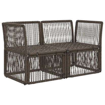 Divano da giardino 2-Numero di posti Grigio polyrattan | homemem39