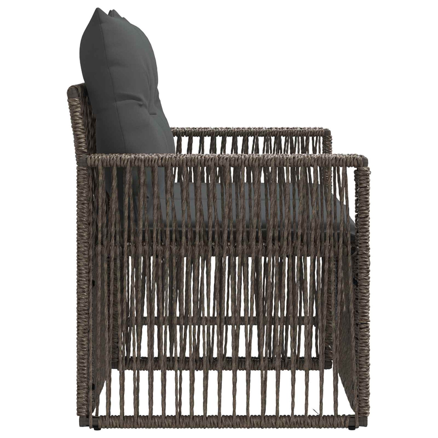 Divano da giardino 2-Numero di posti Grigio polyrattan | homemem39