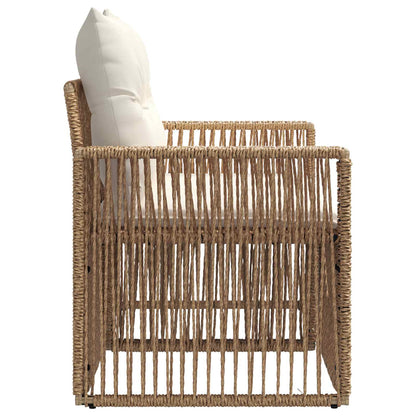 Divano da giardino 2-Numero di posti Beige polyrattan | homemem39
