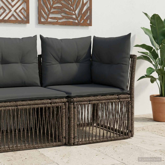 Unità divano angolare Grigio polyrattan | homemem39
