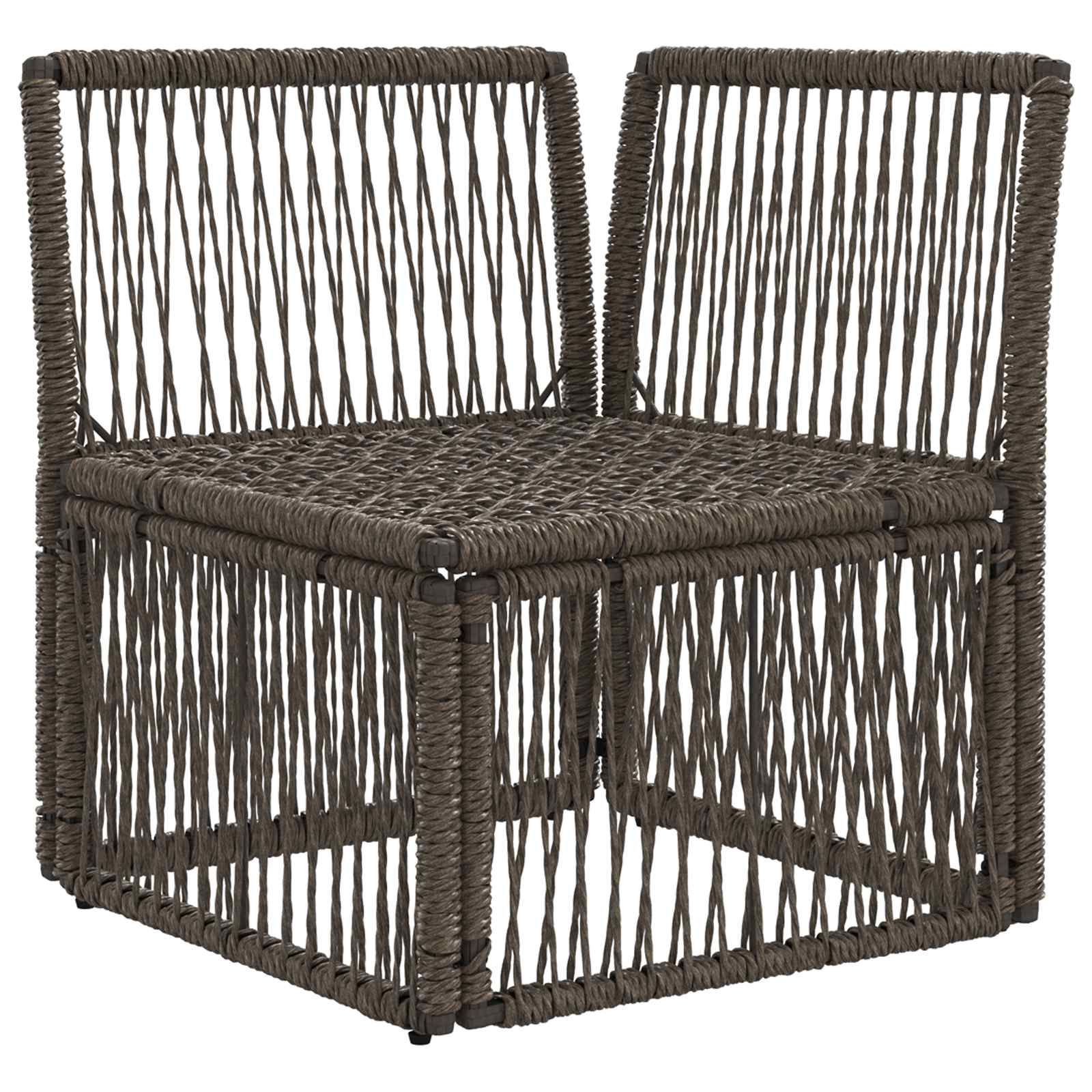 Unità divano angolare Grigio polyrattan | homemem39