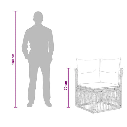 Unità divano angolare Grigio polyrattan | homemem39