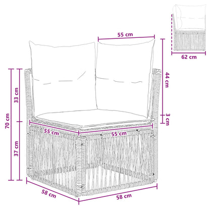 Unità divano angolare Grigio polyrattan | homemem39