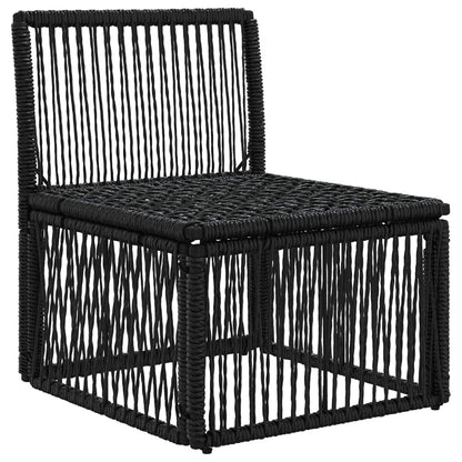Unità divano senza braccioli Nero polyrattan | homemem39