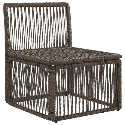 Unità divano senza braccioli Grigio polyrattan | homemem39