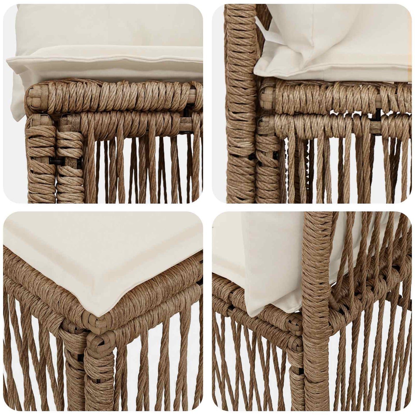 Unità divano senza braccioli Beige polyrattan | homemem39