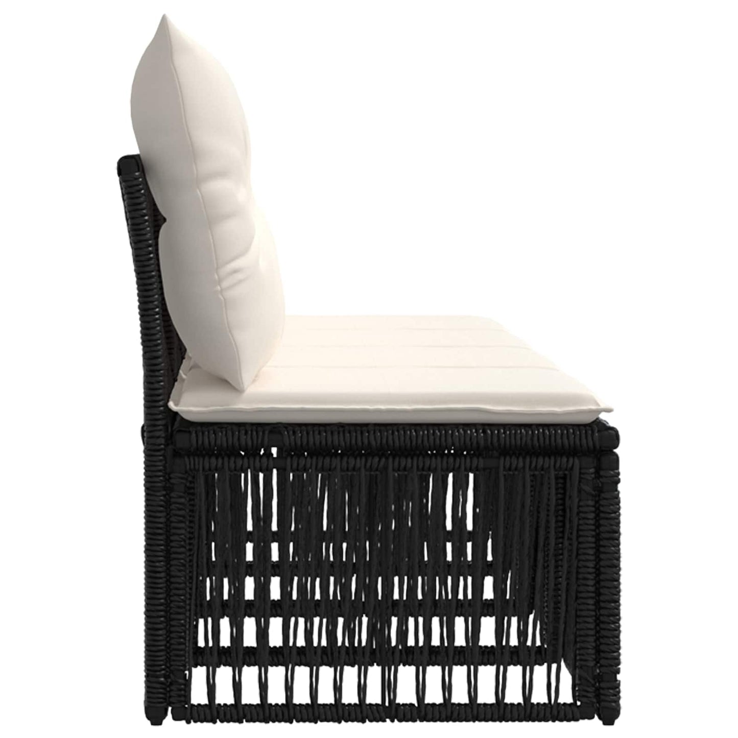 Divano a 4 posti 4 pcs 4-Numero di posti Nero polyrattan | homemem39