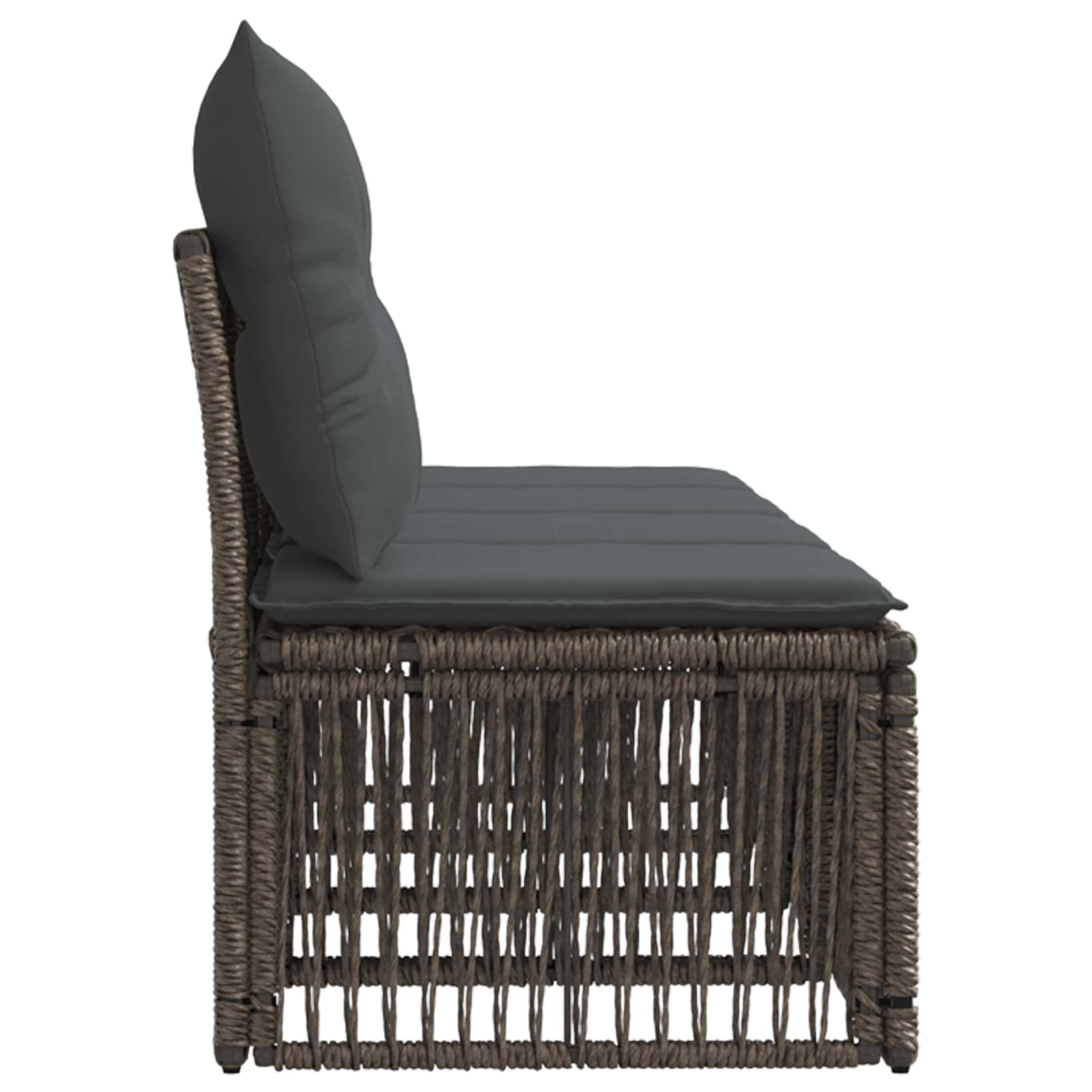 Divano a 4 posti 4 pcs 4-Numero di posti Grigio polyrattan | homemem39