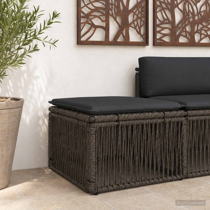 Poggiapiedi Grigio polyrattan | homemem39