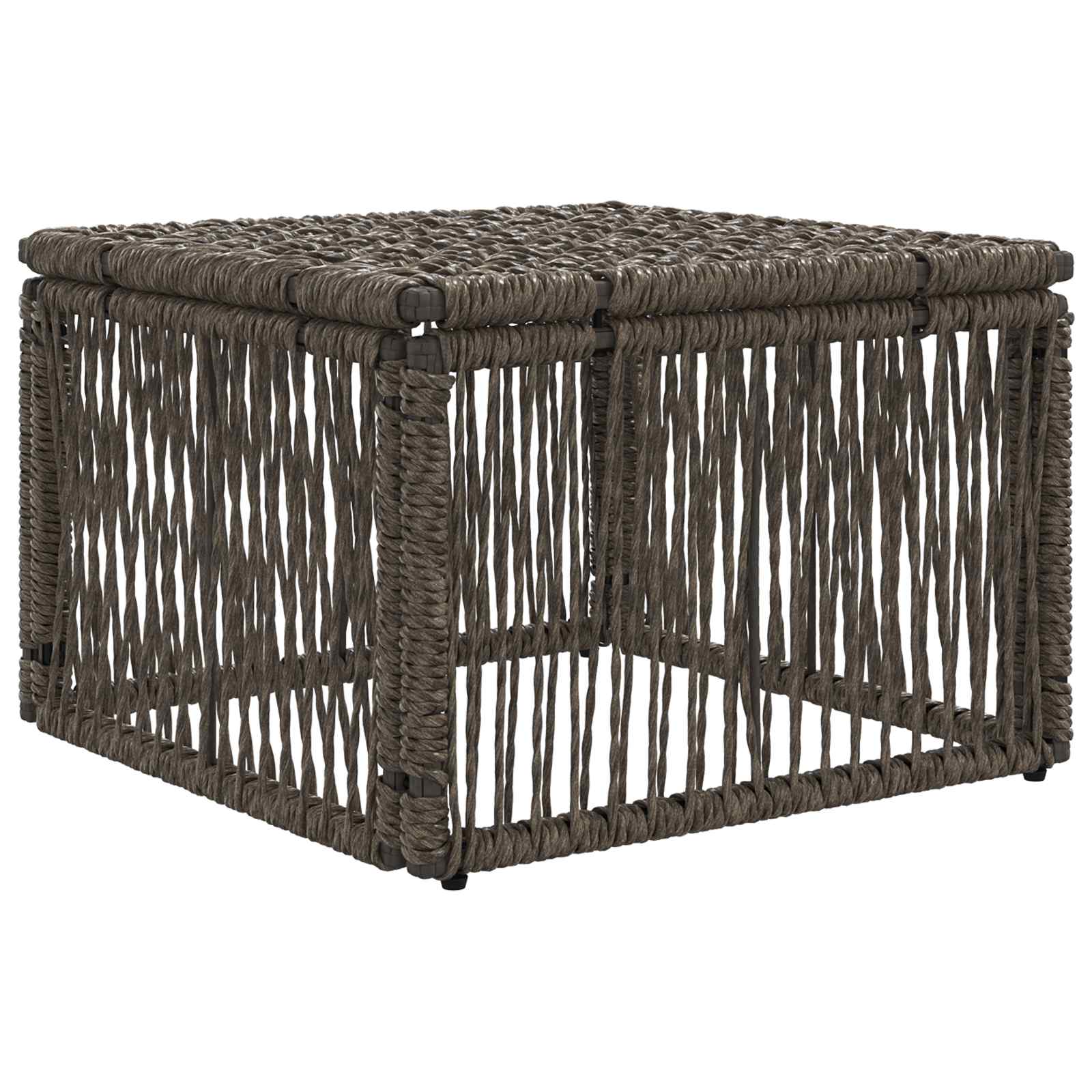 Poggiapiedi Grigio polyrattan | homemem39