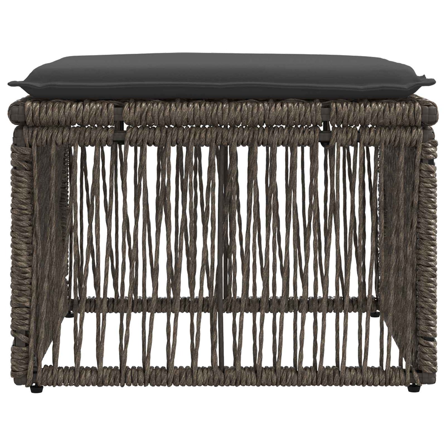 Poggiapiedi Grigio polyrattan | homemem39