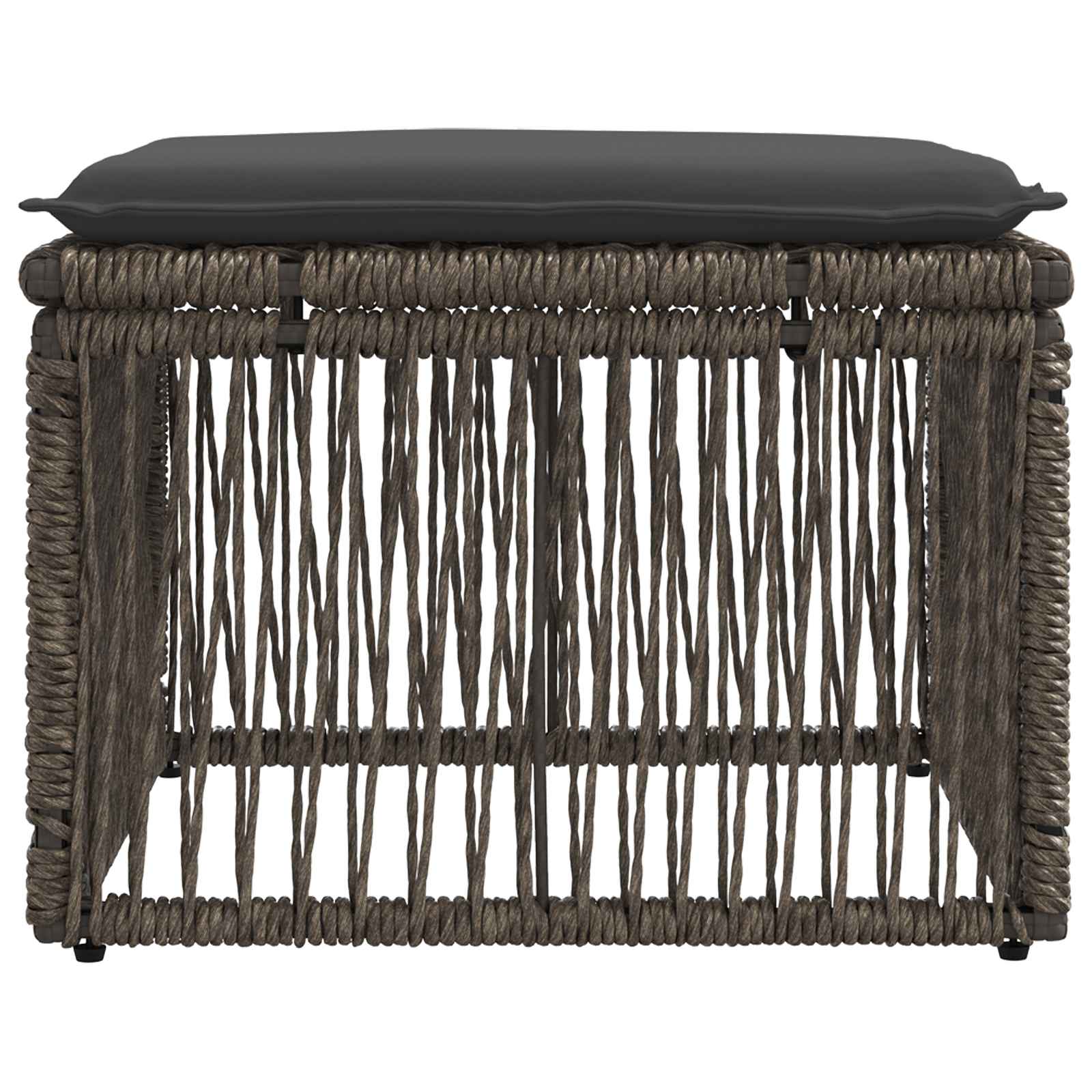 Poggiapiedi Grigio polyrattan | homemem39