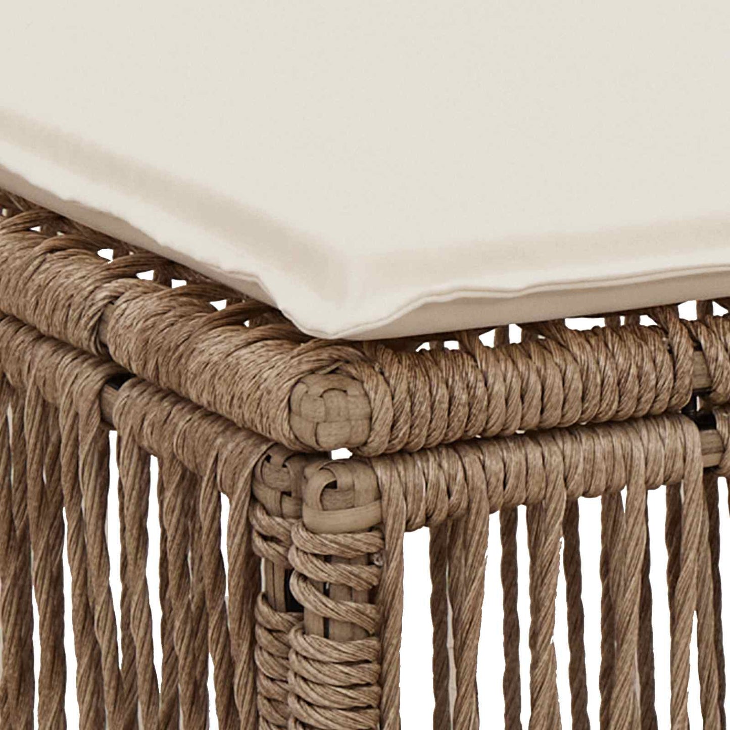 Poggiapiedi Beige polyrattan | homemem39