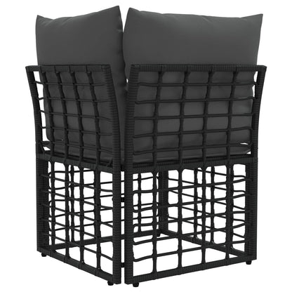 Modulo Divano Angolare da Esterno Nero polyrattan | homemem39