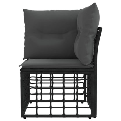 Modulo Divano Angolare da Esterno Nero polyrattan | homemem39