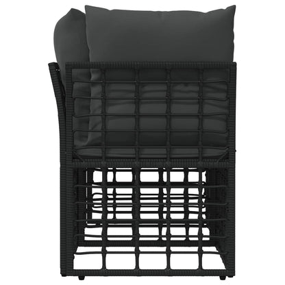 Loveseat da esterno 2 pcs Nero e Grigio scuro polyrattan | homemem39