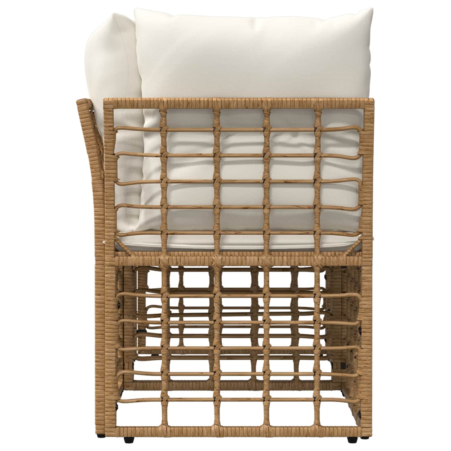 Loveseat da esterno 2 pcs Naturale e Bianco Crema polyrattan | homemem39
