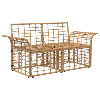 Loveseat da esterno 2 pcs Naturale e Bianco Crema polyrattan | homemem39