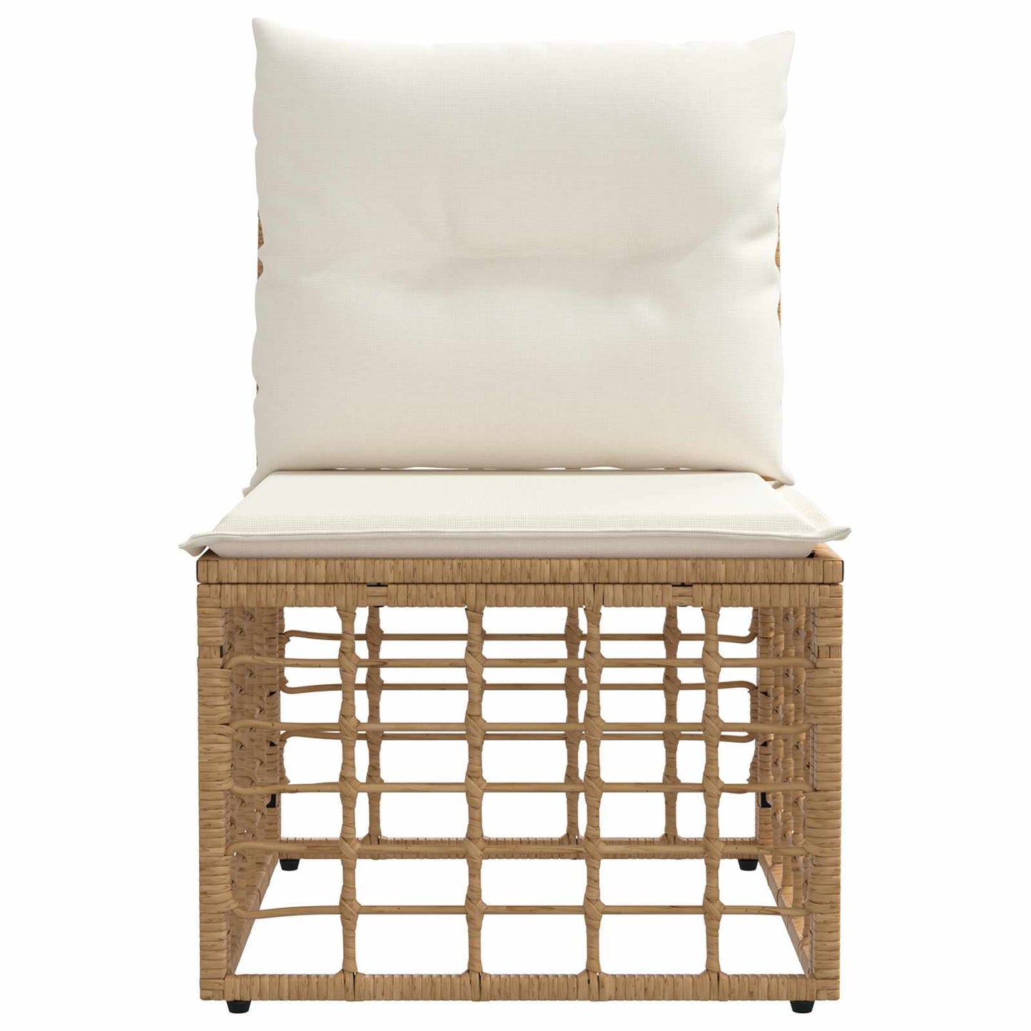 Modulo Divano da Esterno Senza Braccioli Naturale polyrattan | homemem39