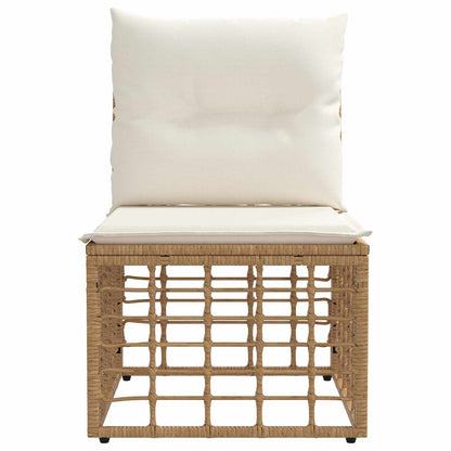 Modulo Divano da Esterno Senza Braccioli Naturale polyrattan | homemem39