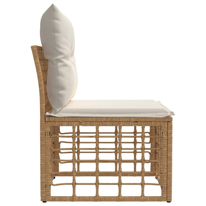 Modulo Divano da Esterno Senza Braccioli Naturale polyrattan | homemem39