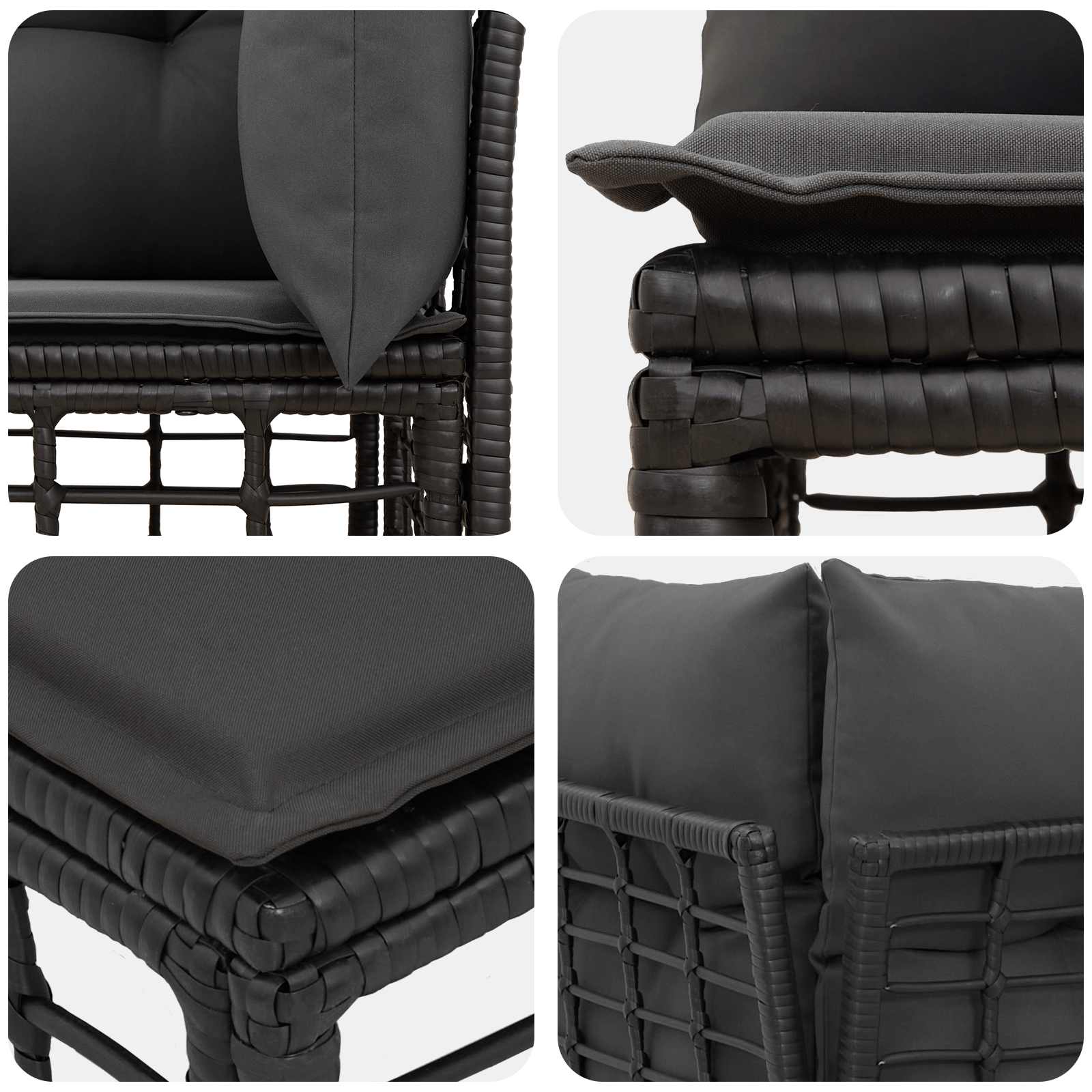 Divano da Giardino 4 Posti con Braccio Sinistro 4 pcs | homemem39