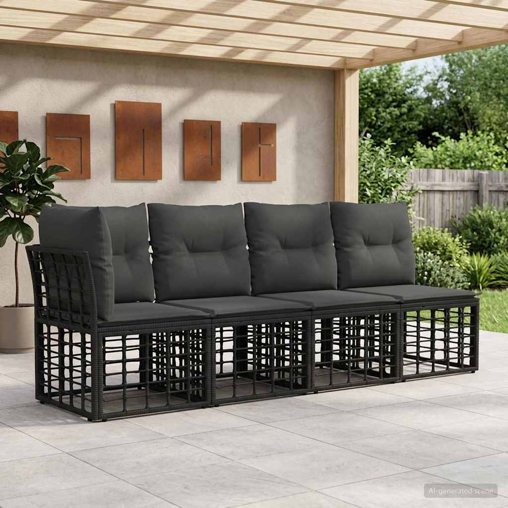 Divano da Giardino 4 Posti con Braccio Sinistro 4 pcs | homemem39