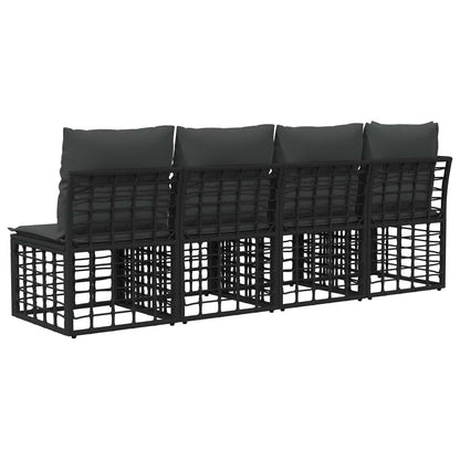 Divano da Giardino 4 Posti con Braccio Sinistro 4 pcs | homemem39