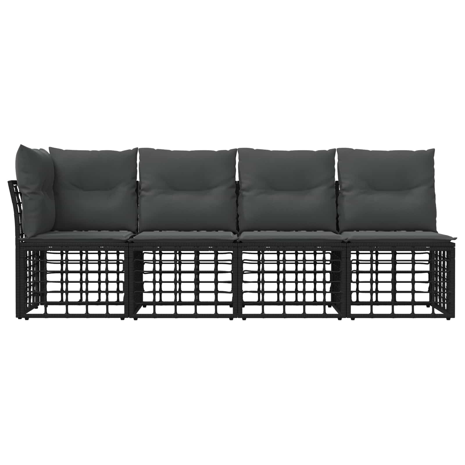 Divano da Giardino 4 Posti con Braccio Sinistro 4 pcs | homemem39