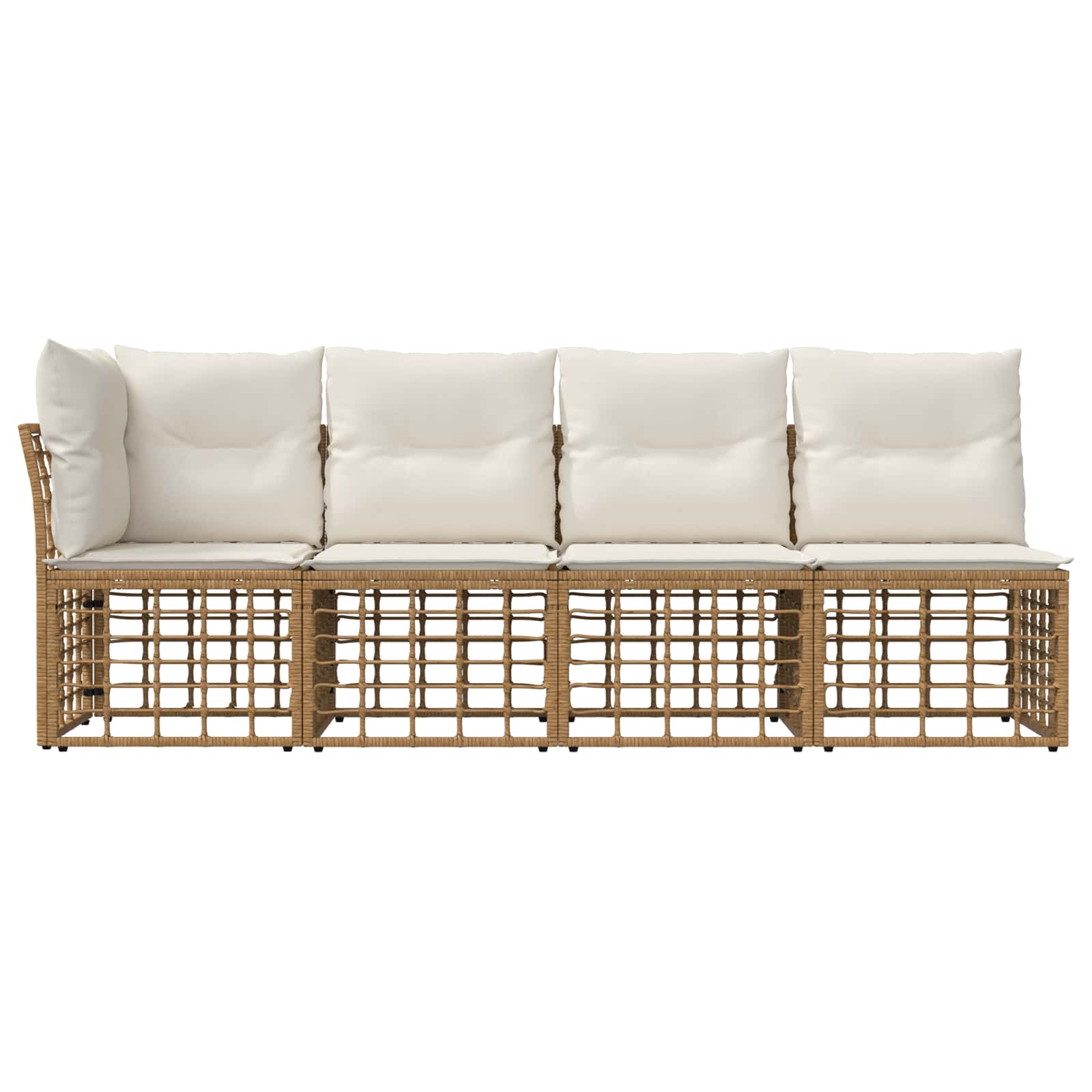 Divano da Giardino 4 Posti con Braccio Sinistro 4 pcs | homemem39