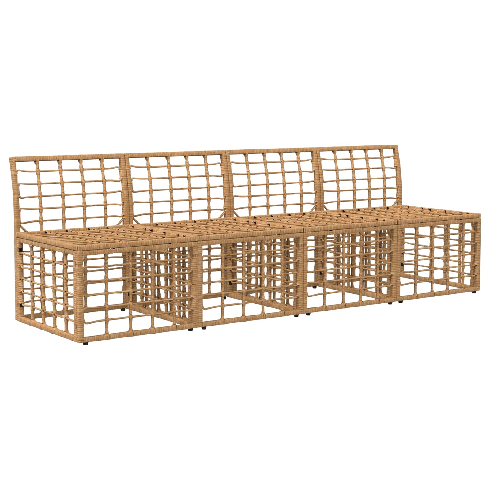 Divano da Giardino 4 Posti Senza Braccioli 4 pcs | homemem39