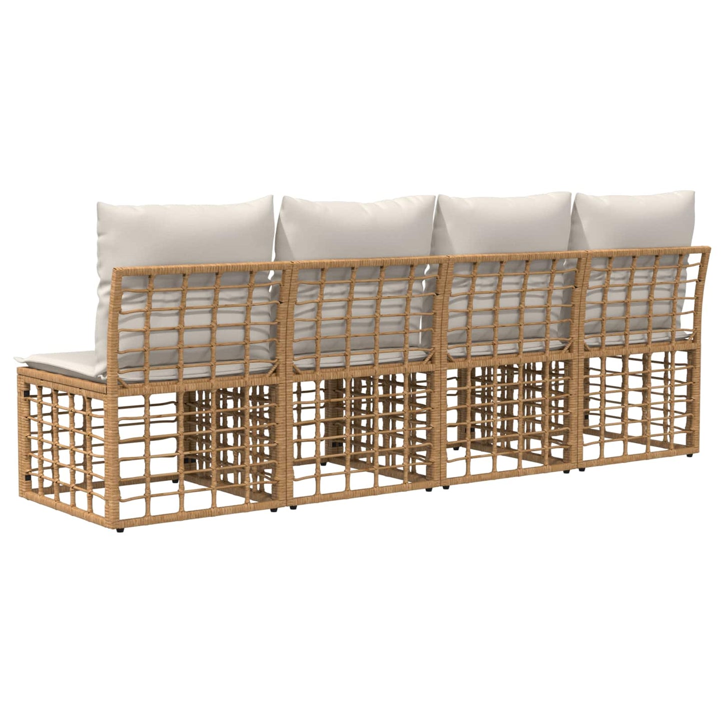 Divano da Giardino 4 Posti Senza Braccioli 4 pcs | homemem39