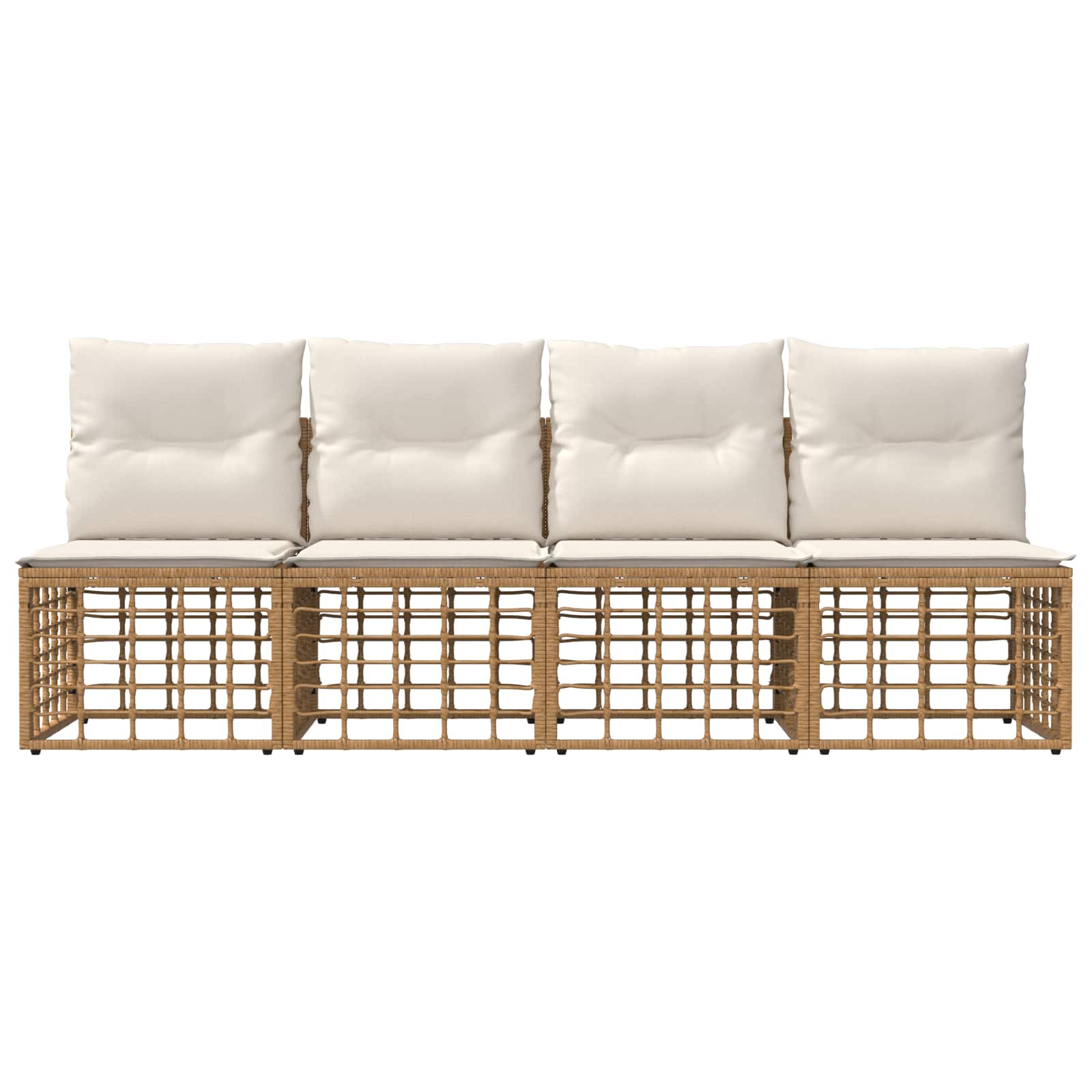 Divano da Giardino 4 Posti Senza Braccioli 4 pcs | homemem39
