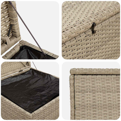 Scatola per Cuscini Grigio chiaro 55 x 55 x 69 cm polyrattan | homemem39