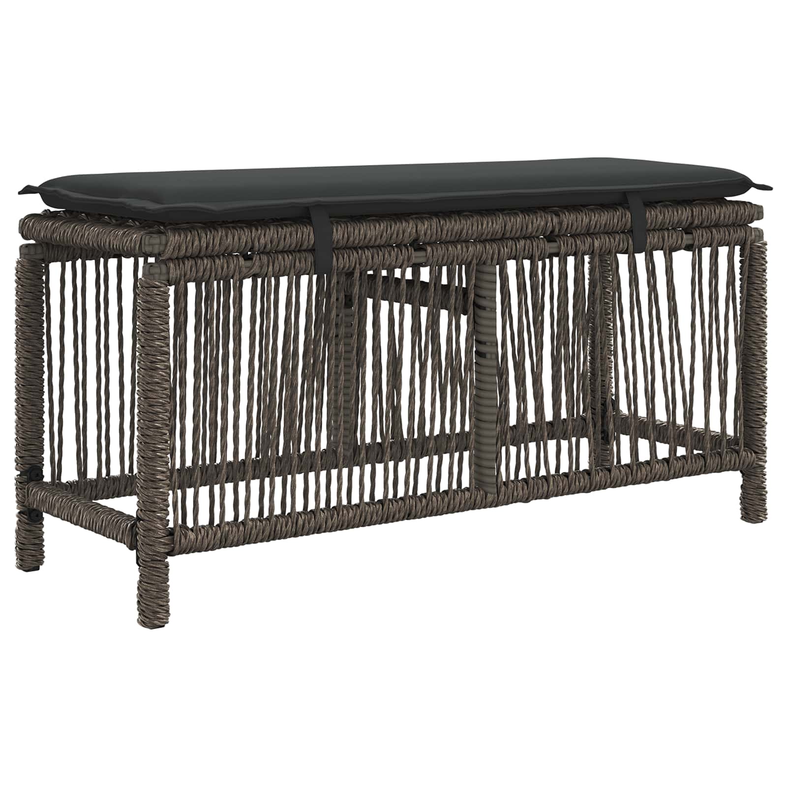 Set da Pranzo per Giardino 3 pz Grigio e Grigio Scuro - homemem39