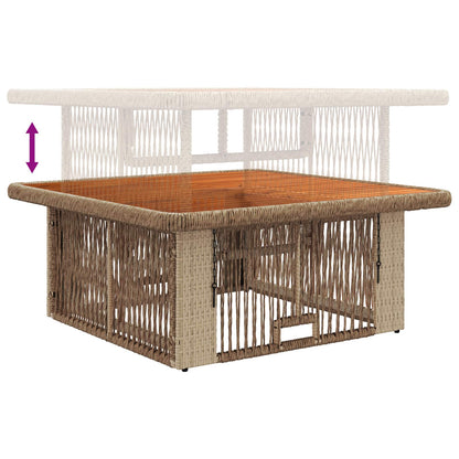 Set da Pranzo per Giardino 3 pcs Beige e Crema polyrattan | homemem39