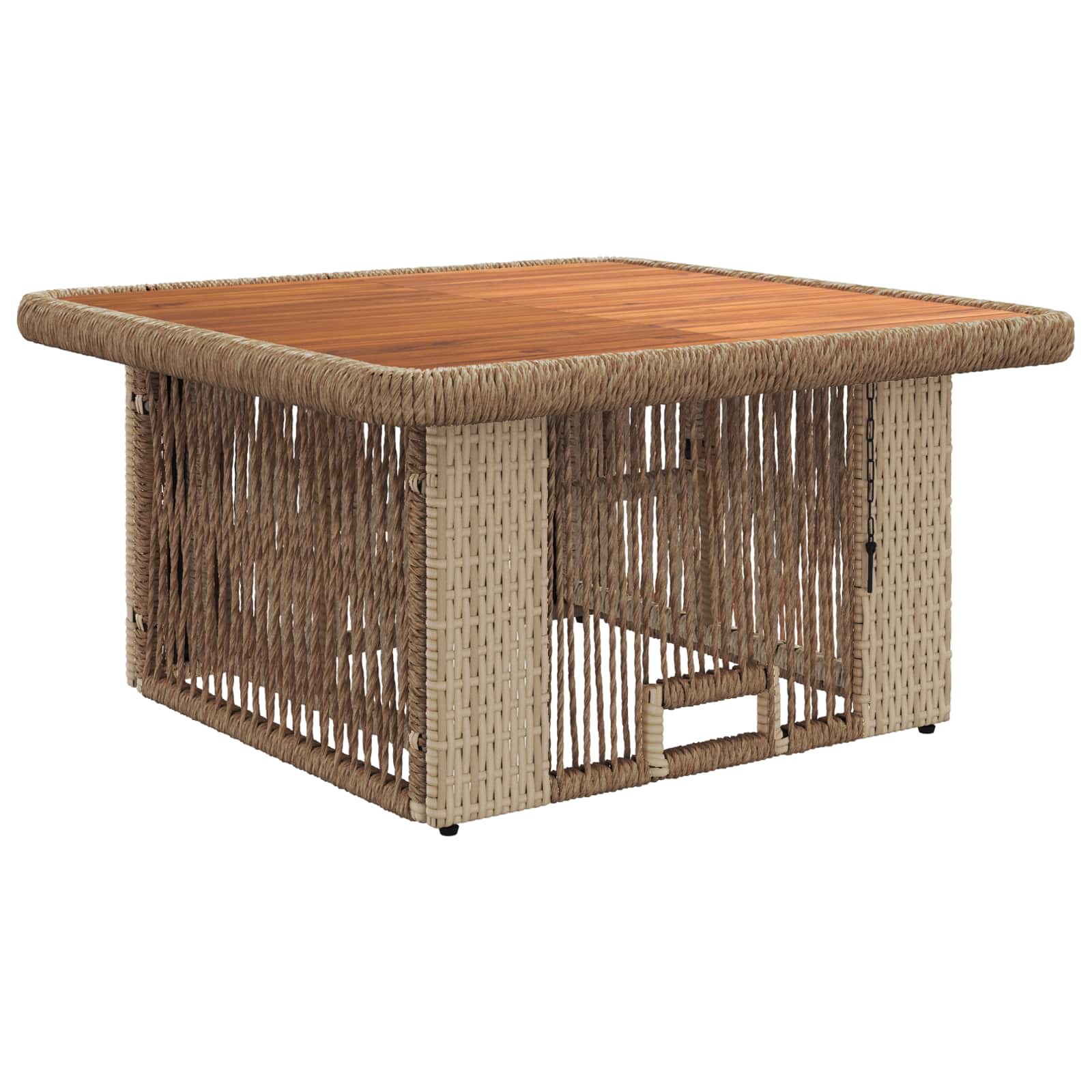 Set da Pranzo per Giardino 3 pcs Beige e Crema polyrattan | homemem39