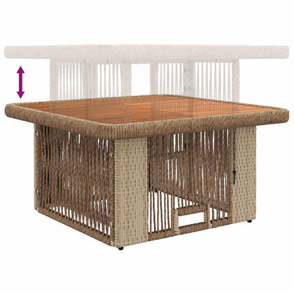 Set da Pranzo per Giardino 3 pcs Beige e Crema polyrattan | homemem39
