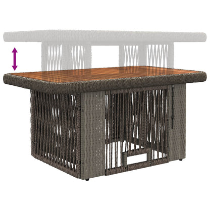 Set da Pranzo per Giardino 3 pcs Grigio e Grigio Scuro | homemem39