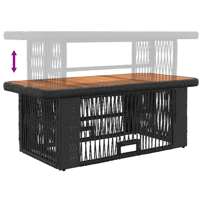 Set da Pranzo per Giardino 4 pcs Nero e Crema polyrattan | homemem39