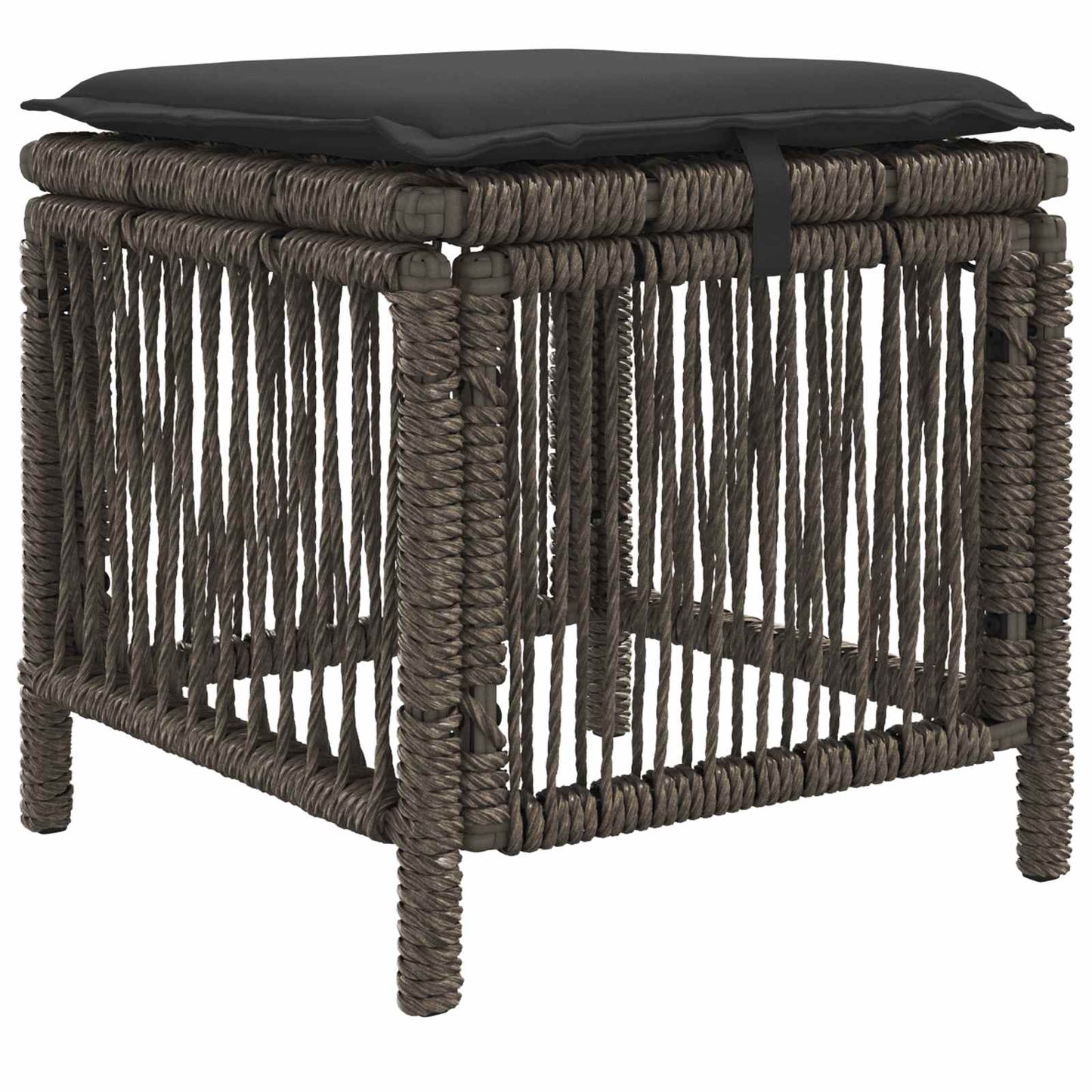 Set da Pranzo per Giardino 4 pcs Grigio e Grigio Scuro | homemem39