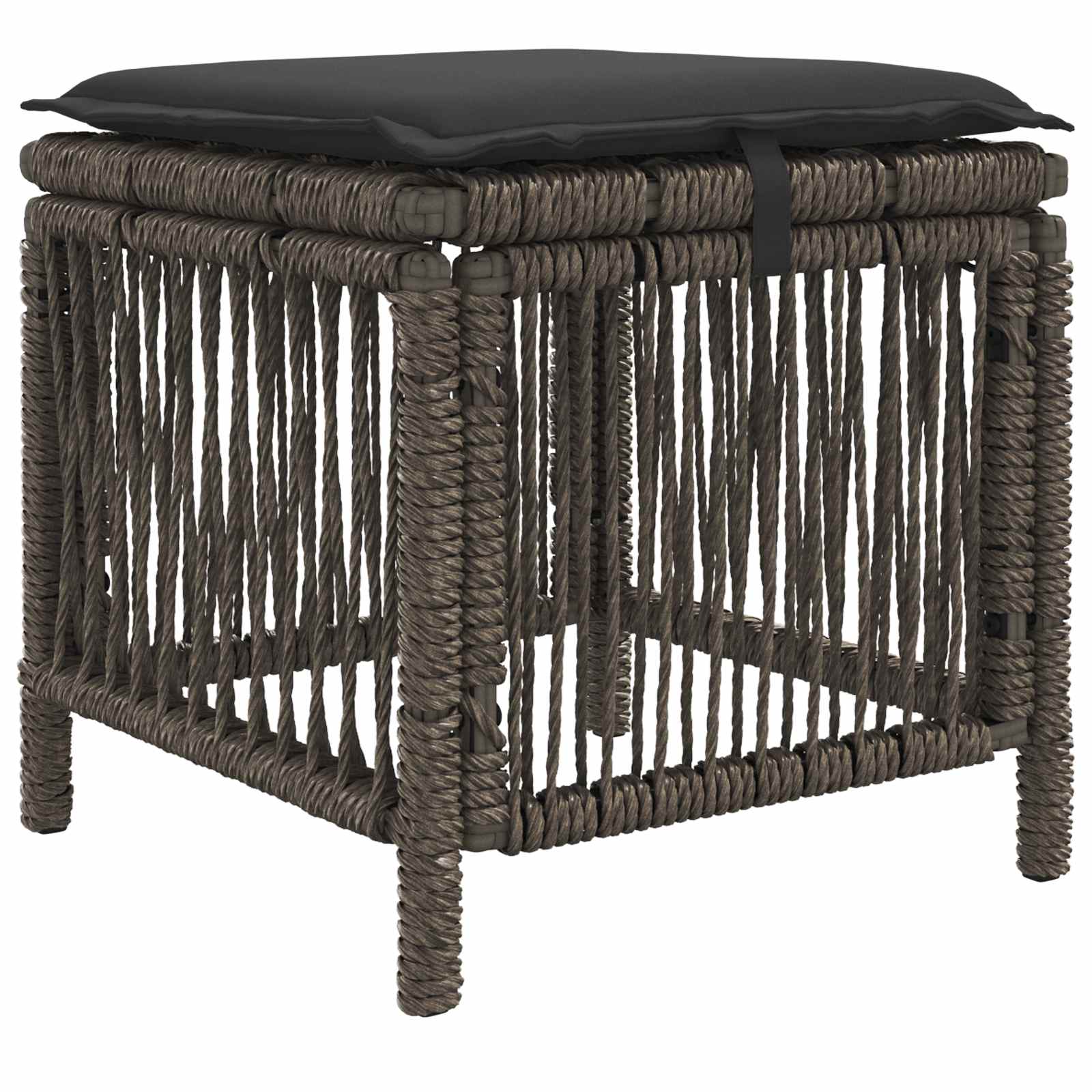 Set da Pranzo per Giardino 4 pcs Grigio e Grigio Scuro | homemem39