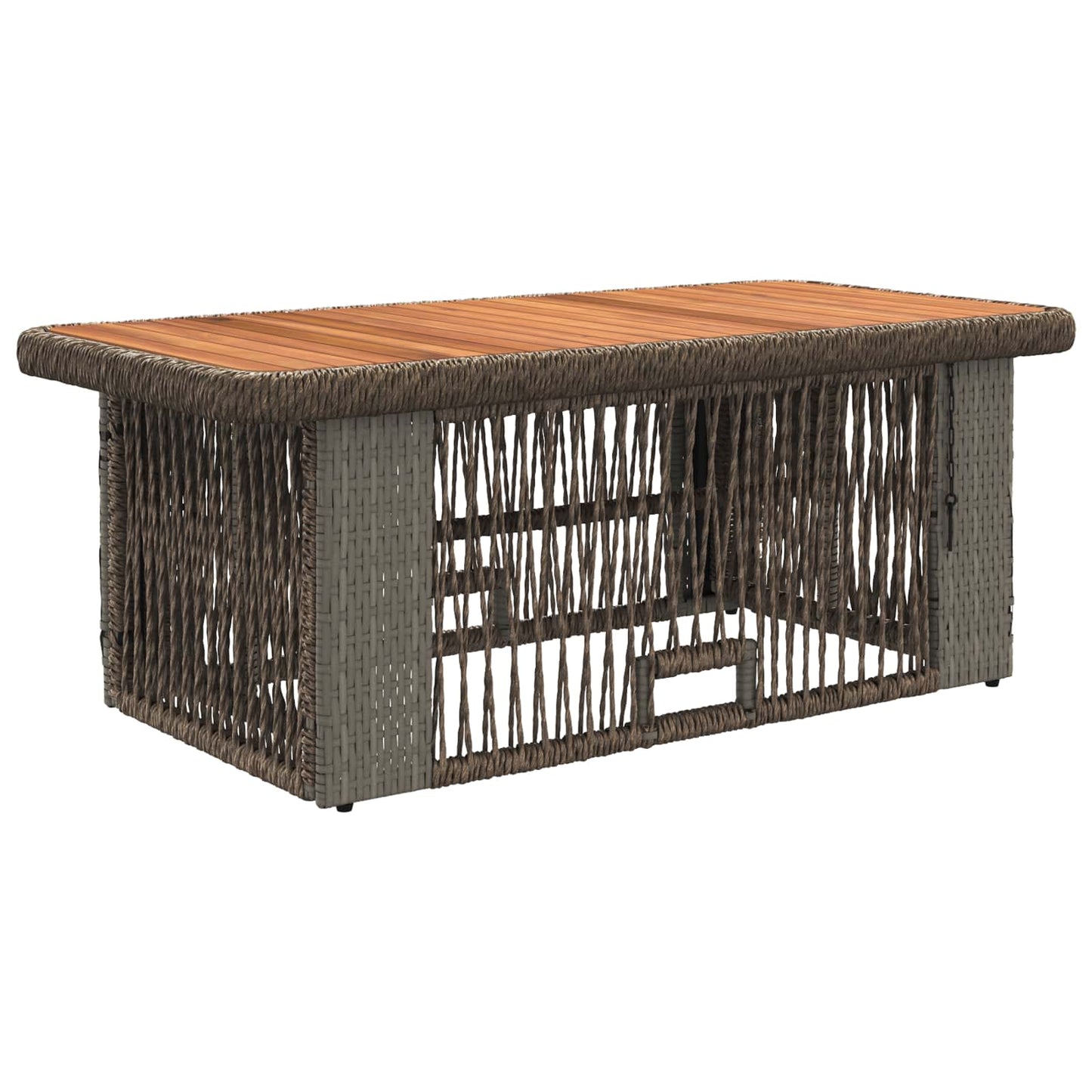 Set da Pranzo per Giardino 4 pcs Grigio e Grigio Scuro | homemem39