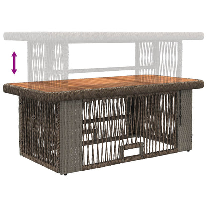 Set da Pranzo per Giardino 4 pcs Grigio e Grigio Scuro | homemem39