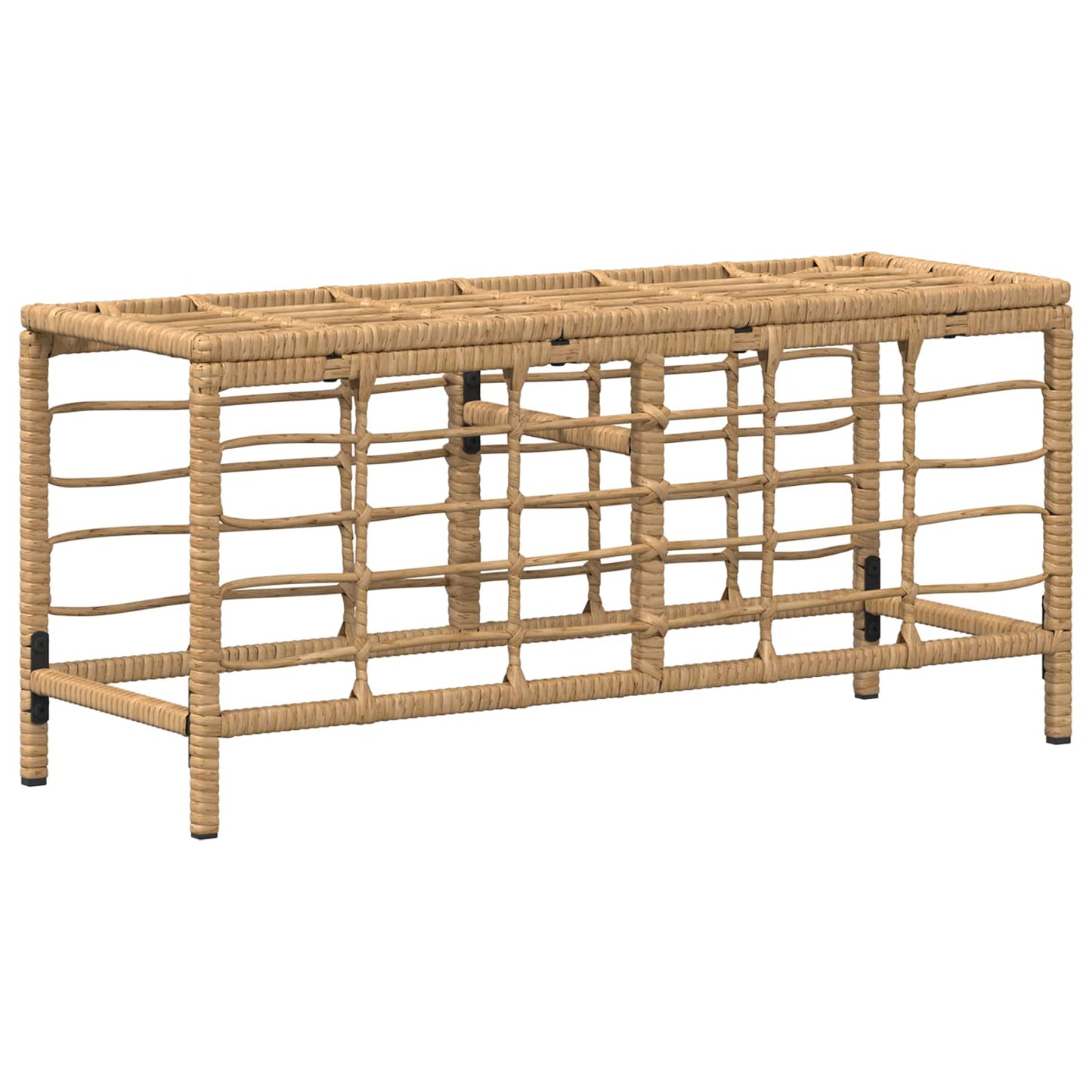 Set da Pranzo per Giardino con cuscino 3 pcs Naturale e Bianco | homemem39
