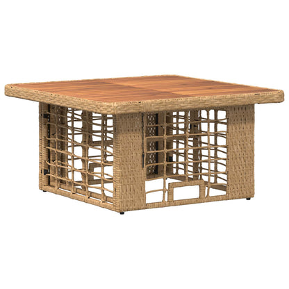 Set da Pranzo per Giardino con cuscino 3 pcs Naturale e Bianco