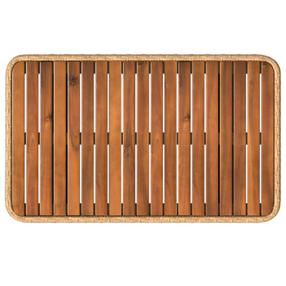 Set da Pranzo per Giardino con cuscino 3 pcs Naturale e Bianco | homemem39